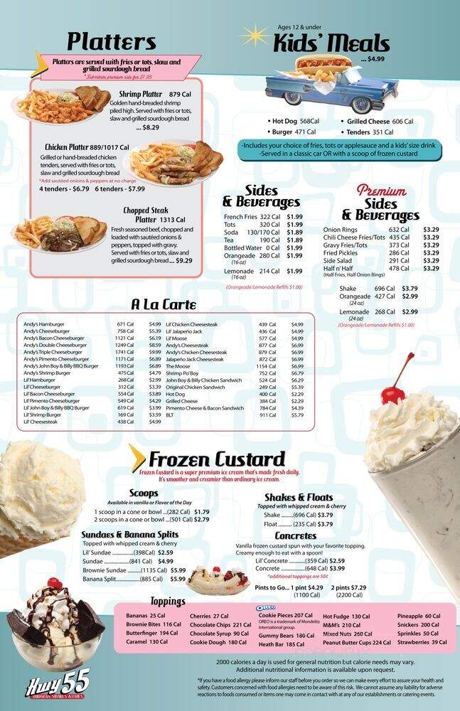 Hwy 55 Burgers Shakes & Fries - Jacksonville, NC menu_pic