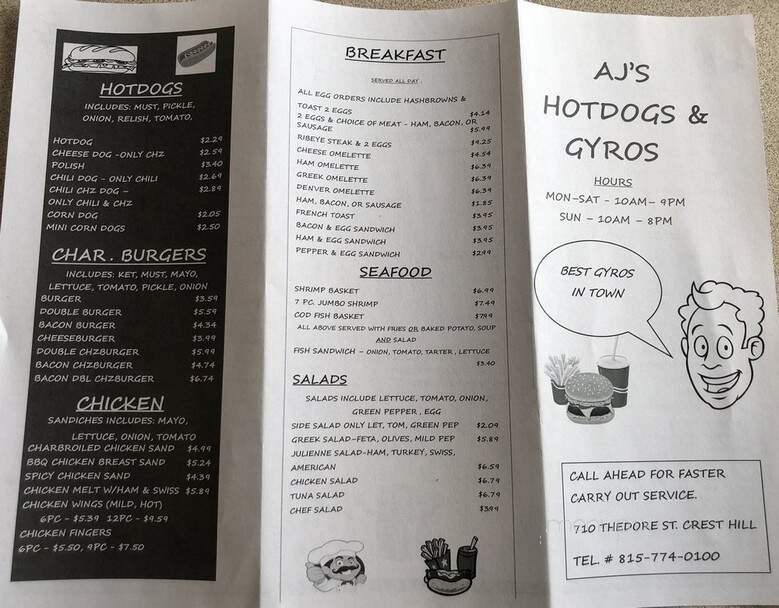 A JS Hot Dogs Gyros - Crest Hill, IL menu_pic