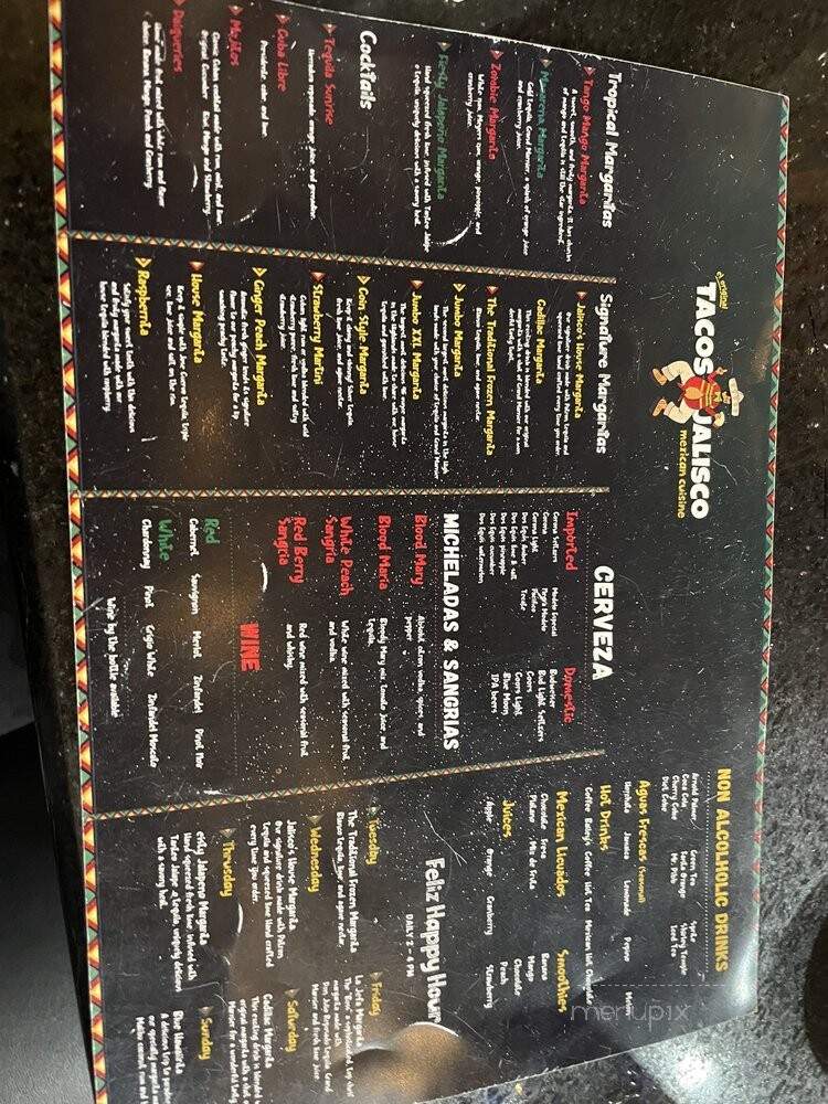 Tacos Jalisco - Denver, CO menu_pic