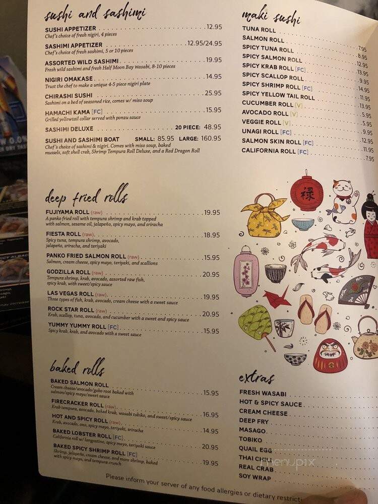 Takumi Japanese Steakhouse & sushi Bar - Fresno, CA menu_pic