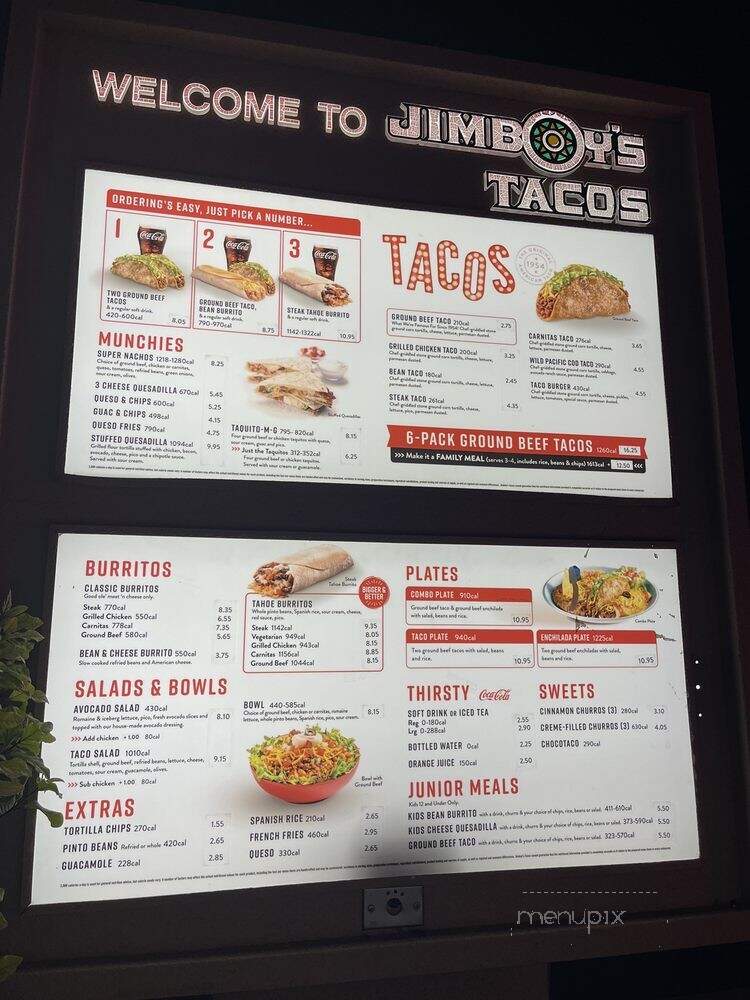 Jimboy's - Rancho Cordova, CA menu_pic