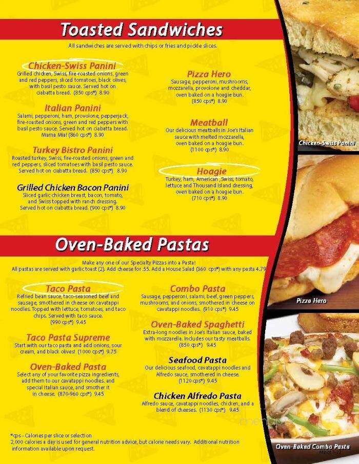Happy Joe's Pizza & Ice Cream - Minot, ND menu_pic
