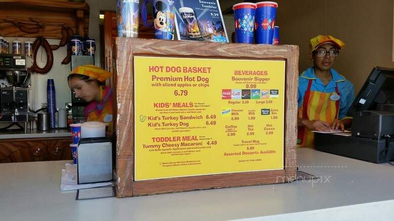 Disneyland - Pluto's Dog House - Anaheim, CA menu_pic