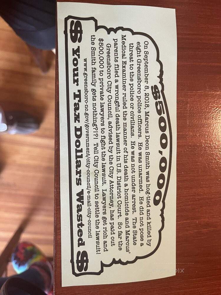 Grey's Tavern - Greensboro, NC menu_pic