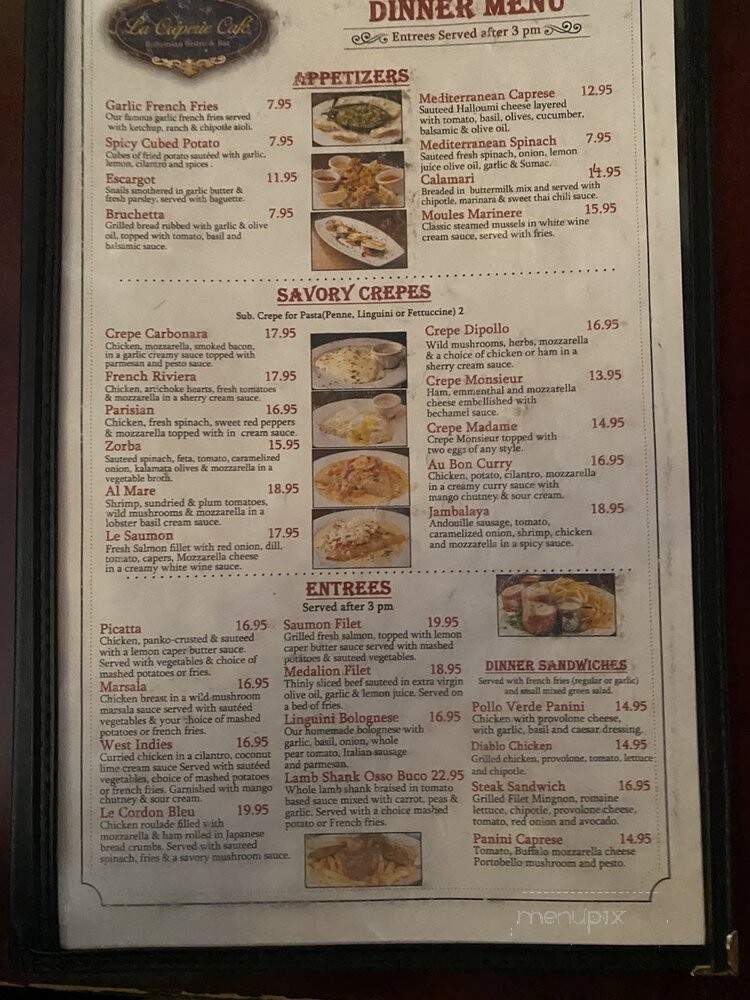 La Creperie Cafe - Long Beach, CA menu_pic
