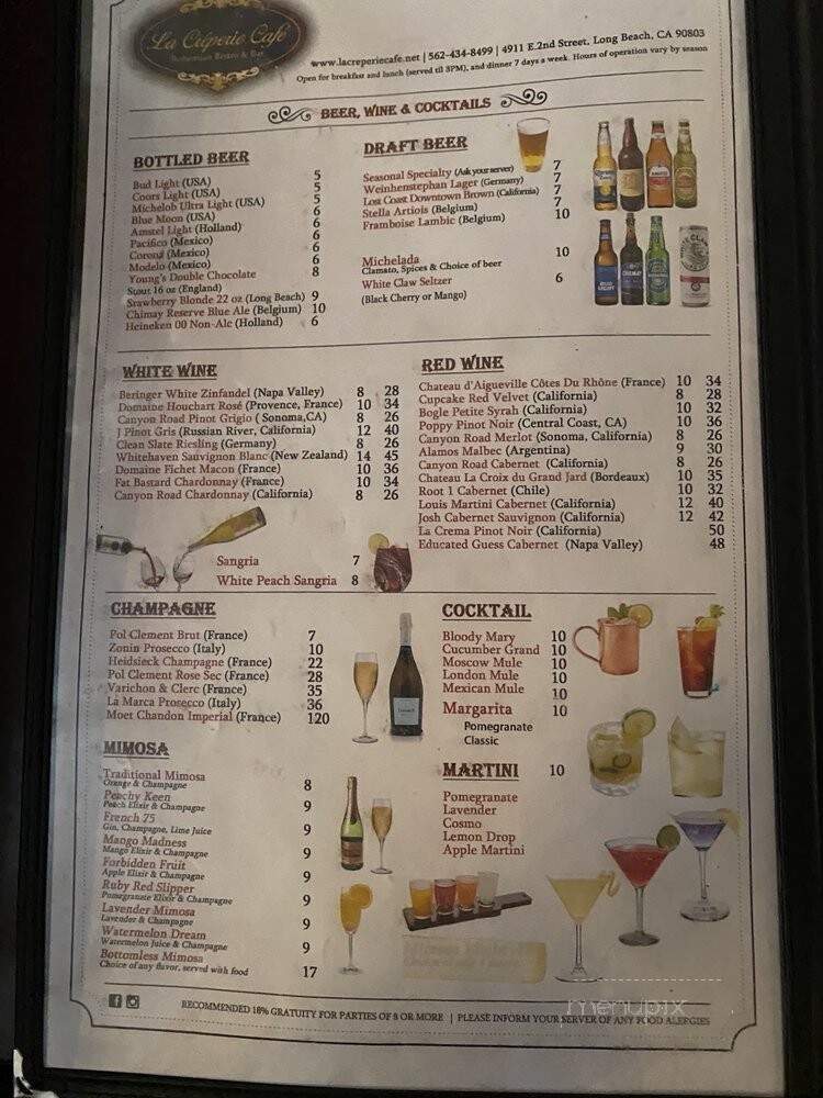 La Creperie Cafe - Long Beach, CA menu_pic
