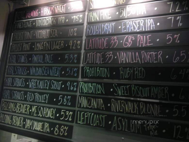 Hooligans - Oceanside, CA menu_pic