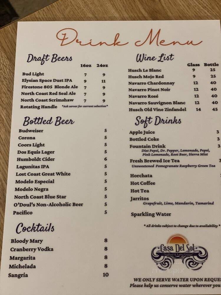 MI Casa Mexican Restaurant - Fort Bragg, CA menu_pic