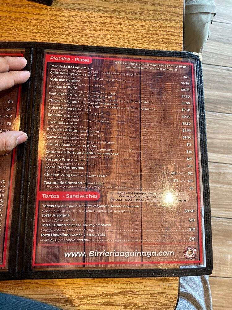 Casa San Luis - Dallas, TX menu_pic