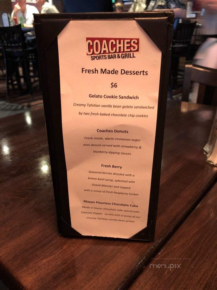 Coaches Sports Bar and Grill - Chicago, IL menu_pic