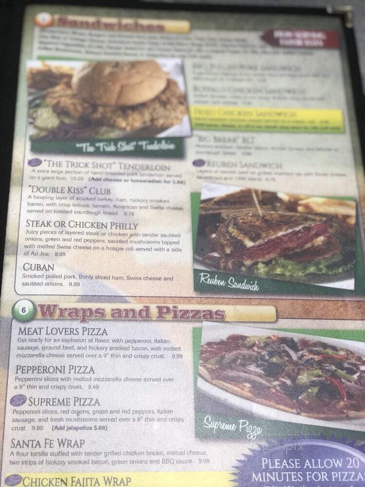 Side Pockets Blue Springs - Blue Springs, MO menu_pic