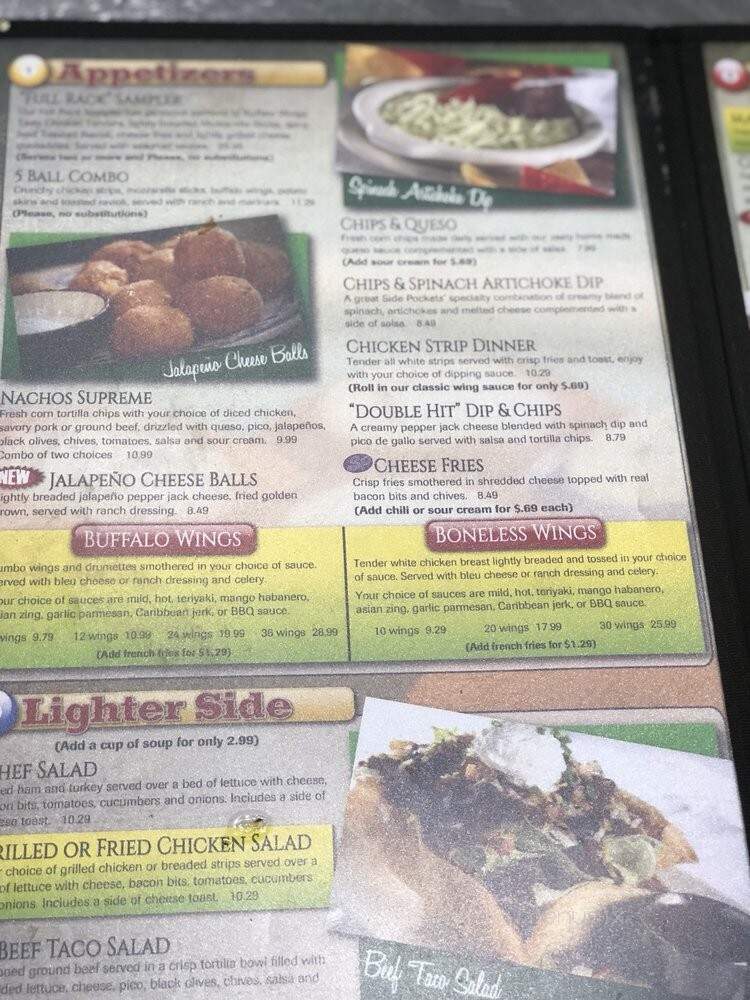 Side Pockets Blue Springs - Blue Springs, MO menu_pic
