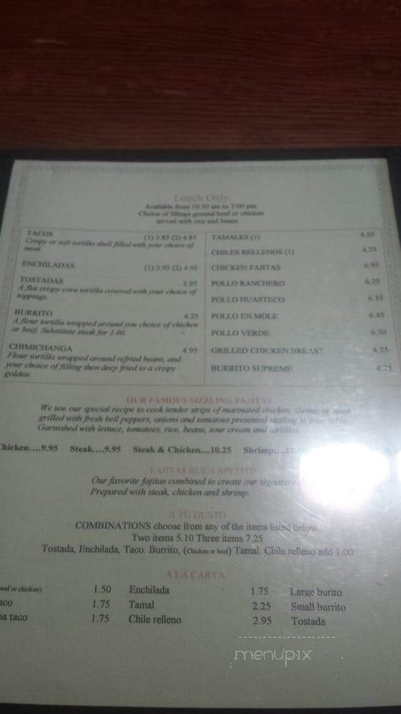 Buen Apetito - Danville, IL menu_pic