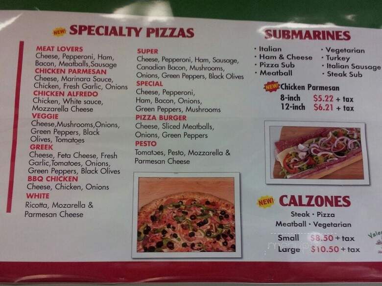 Valentino's Pizza - Long Beach, CA menu_pic