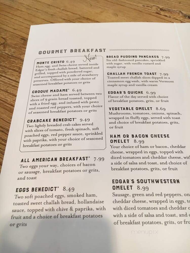 Edgar's Old Style Bakery - Birmingham, AL menu_pic