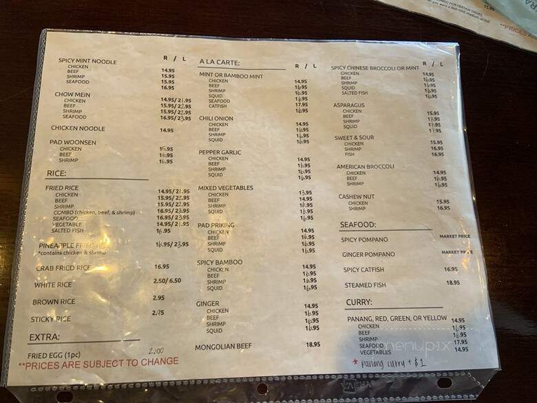 Win Thai Cuisine - Anaheim, CA menu_pic