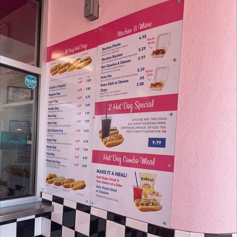 Caliche's Frozen Custard - Las Cruces, NM menu_pic