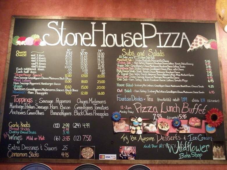 StoneHouse Pizza - Sevierville, TN menu_pic