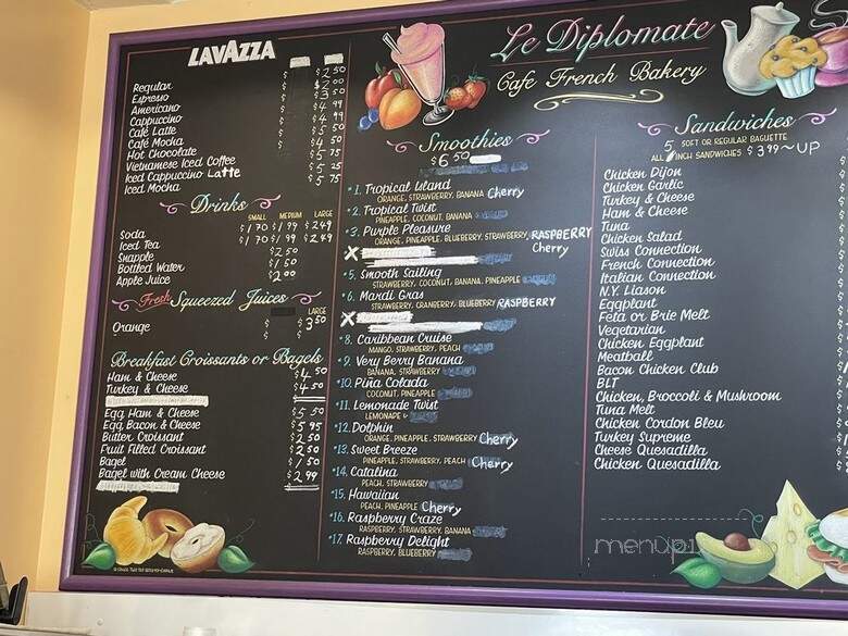 Le Diplomate - Irvine, CA menu_pic