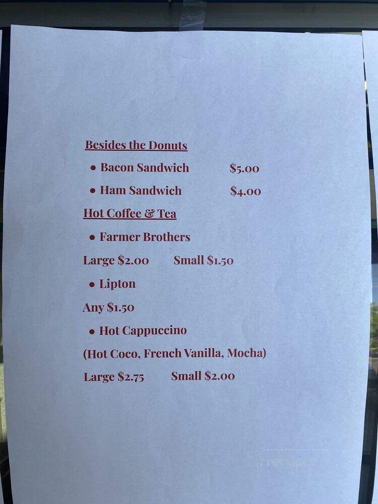 Cater Donuts - Manteca, CA menu_pic