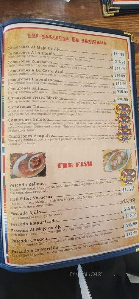 Fiesta Mexican Restaurant - Oceanside, CA menu_pic