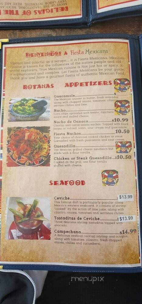 Fiesta Mexican Restaurant - Oceanside, CA menu_pic