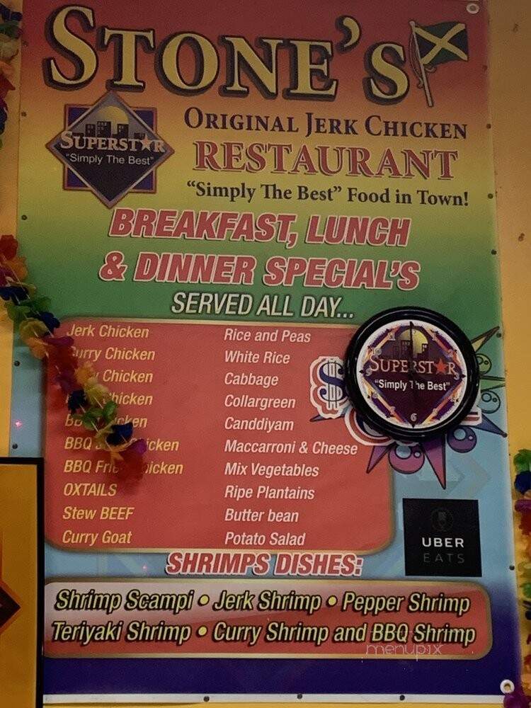 Stone's Original Jerk Chicken Simply The Best - Paterson, NJ menu_pic