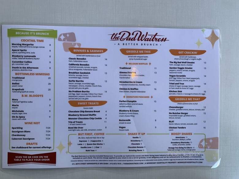 The Bad Waitress Diner - Minneapolis, MN menu_pic