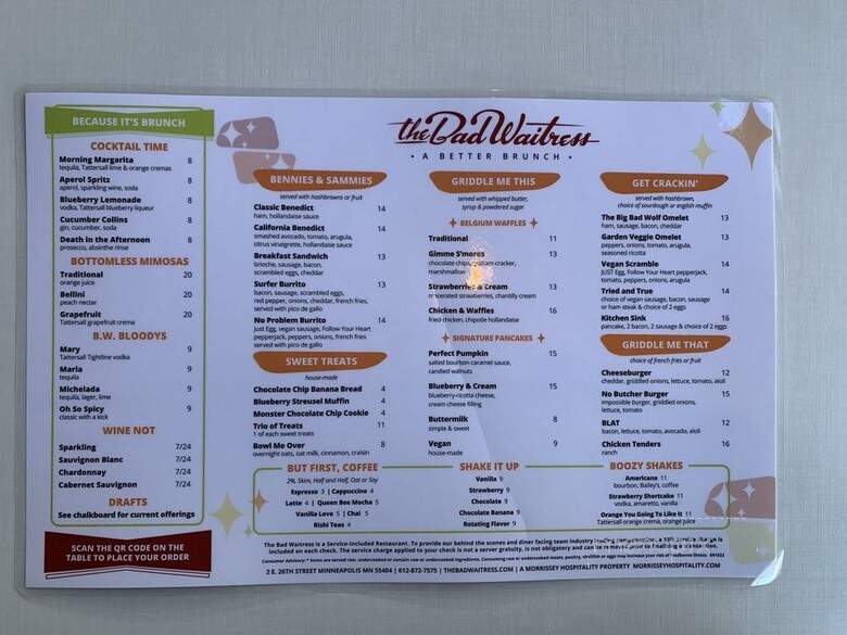 The Bad Waitress Diner - Minneapolis, MN menu_pic
