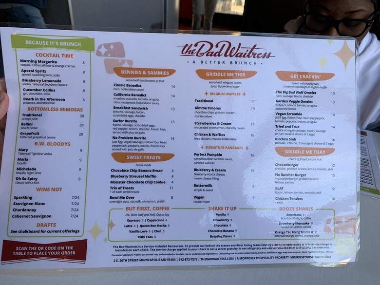 The Bad Waitress Diner - Minneapolis, MN menu_pic