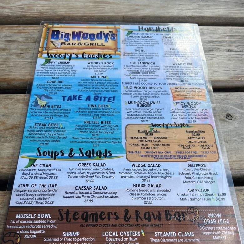 Big Woody's Bar & Grill - Virginia Beach, VA menu_pic