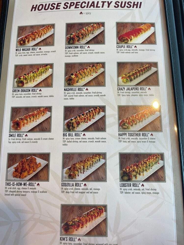Wild Wasabi - Nashville, TN menu_pic