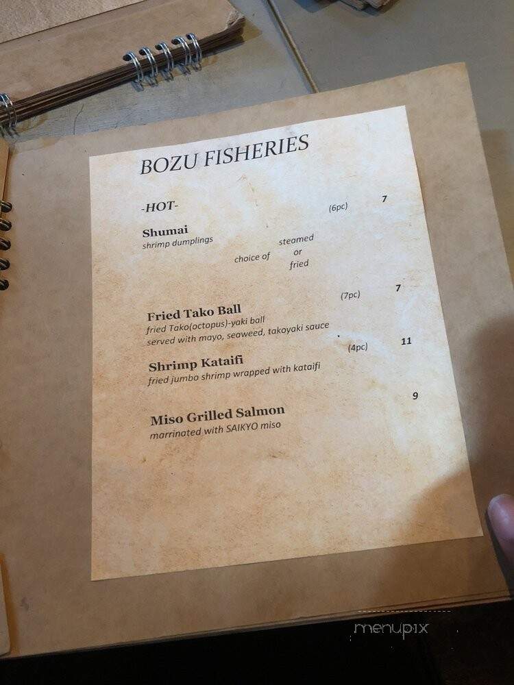 Bozu - Brooklyn, NY menu_pic