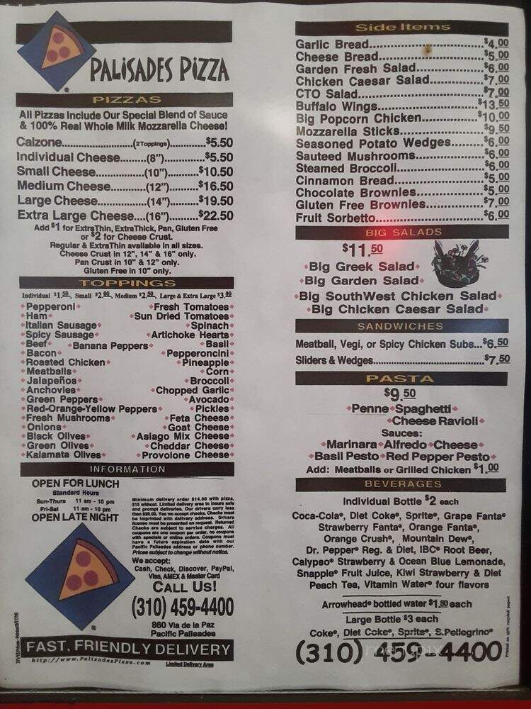 Palisades Pizza - Pacific Palisades, CA