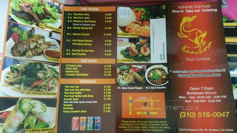 Kunchorn Thai Food - Gardena, CA menu_pic
