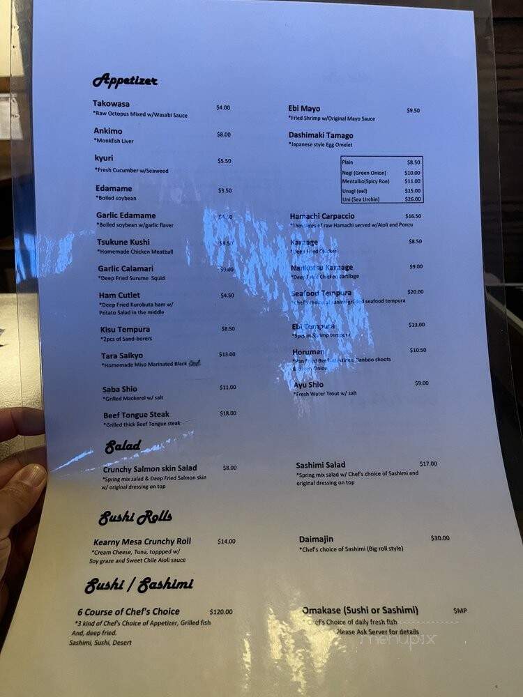 Robataya Oton - San Diego, CA menu_pic