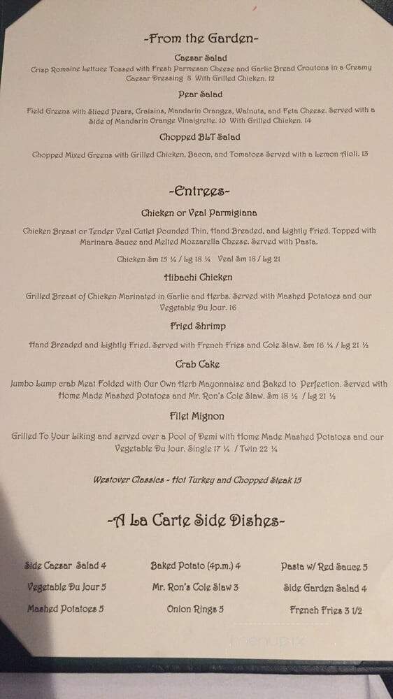 Mike's 19th Hole Bar & Grill - Eagleville, PA menu_pic