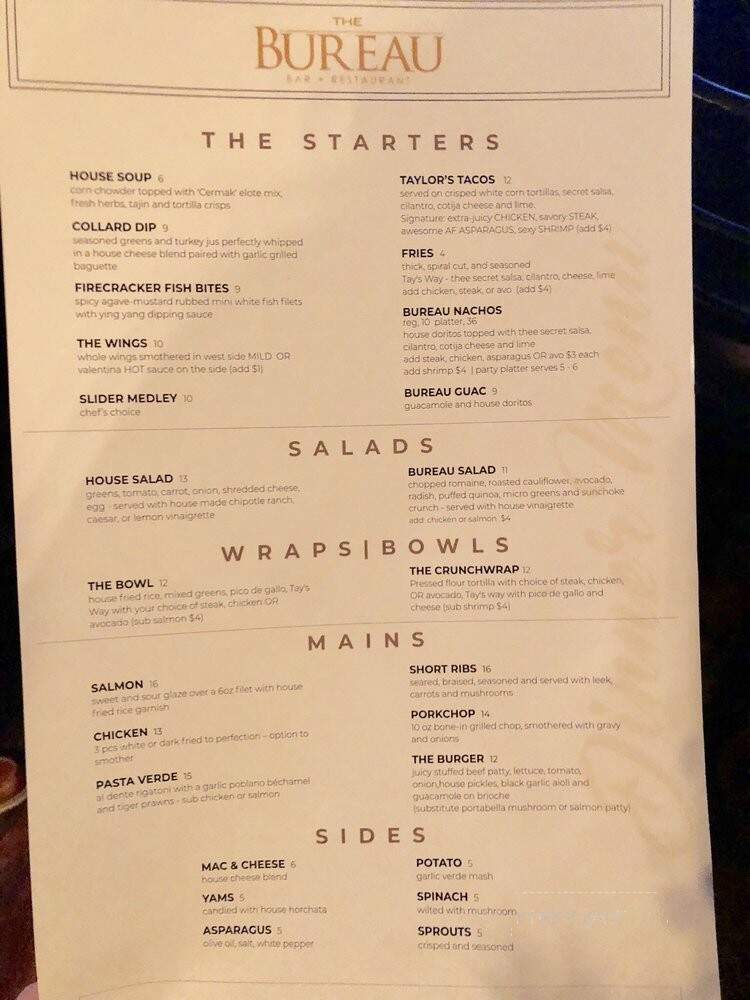 Wiggin's Grill - Chicago, IL menu_pic