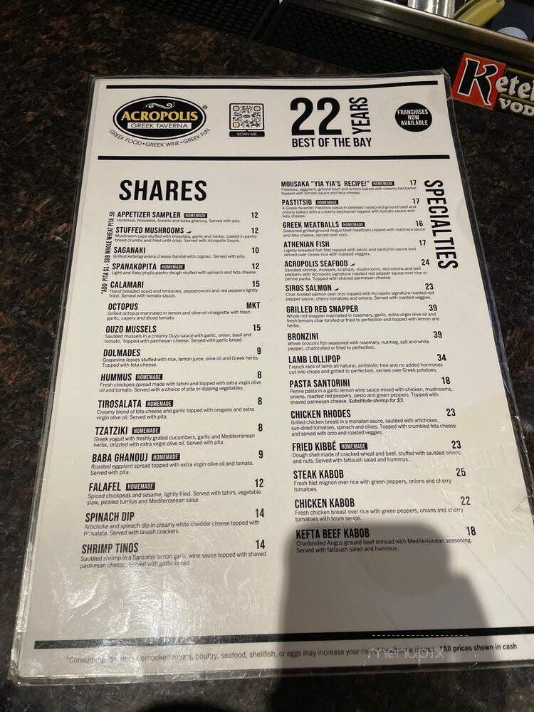 Acropolis Greek Taverna - St Petersburg, FL menu_pic