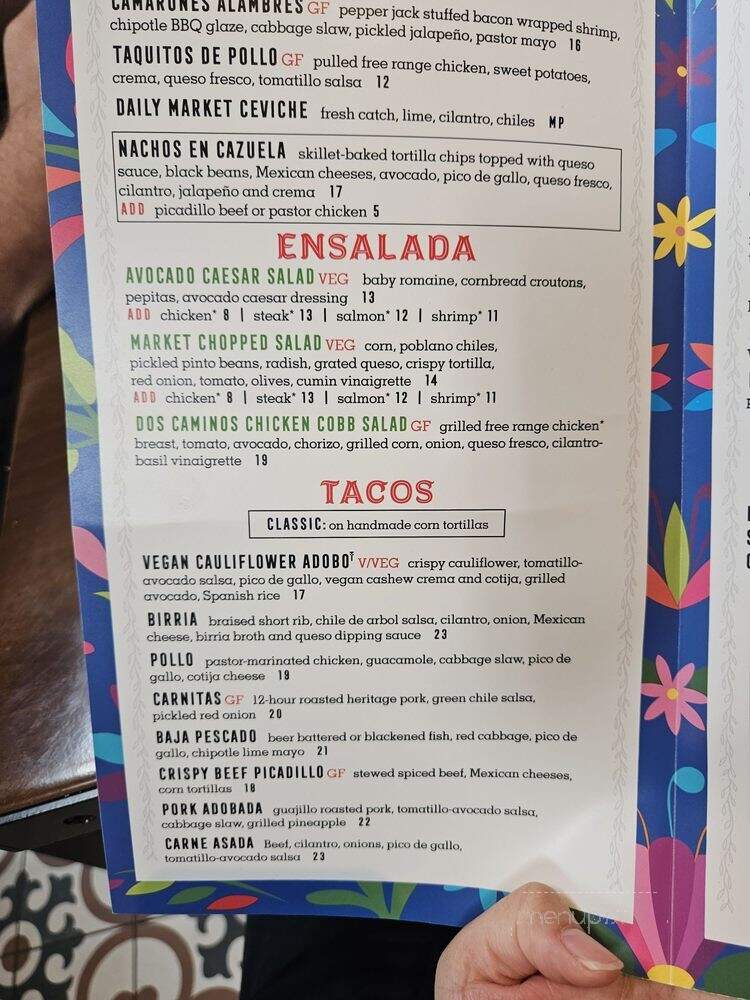 Dos Caminos - New York, NY menu_pic