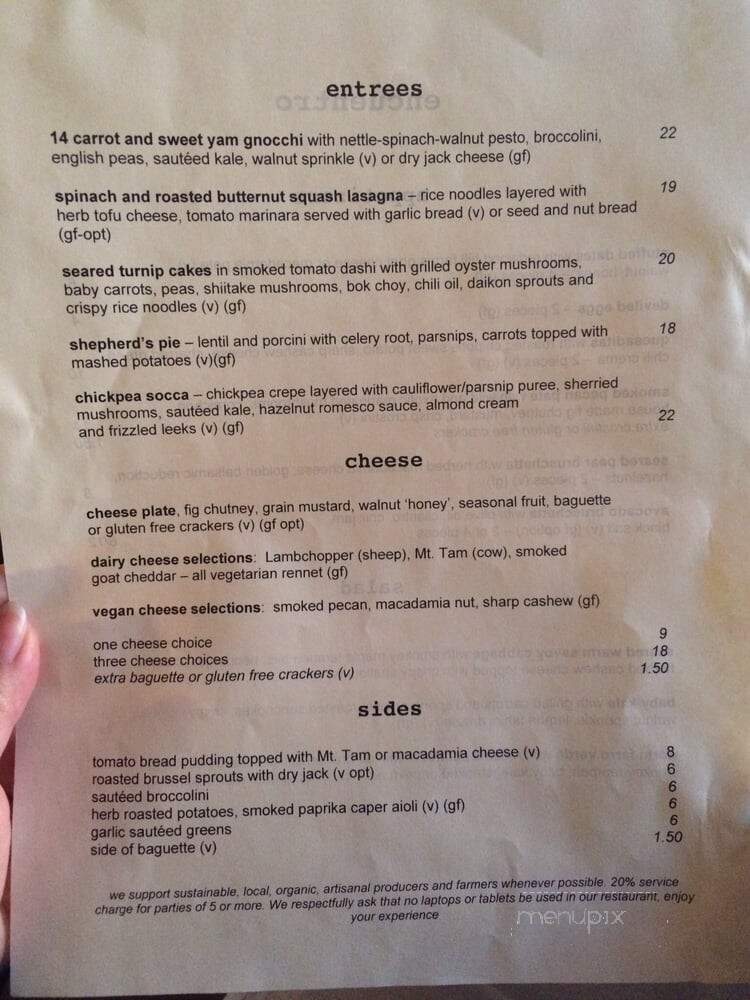 Encuentro - Oakland, CA menu_pic