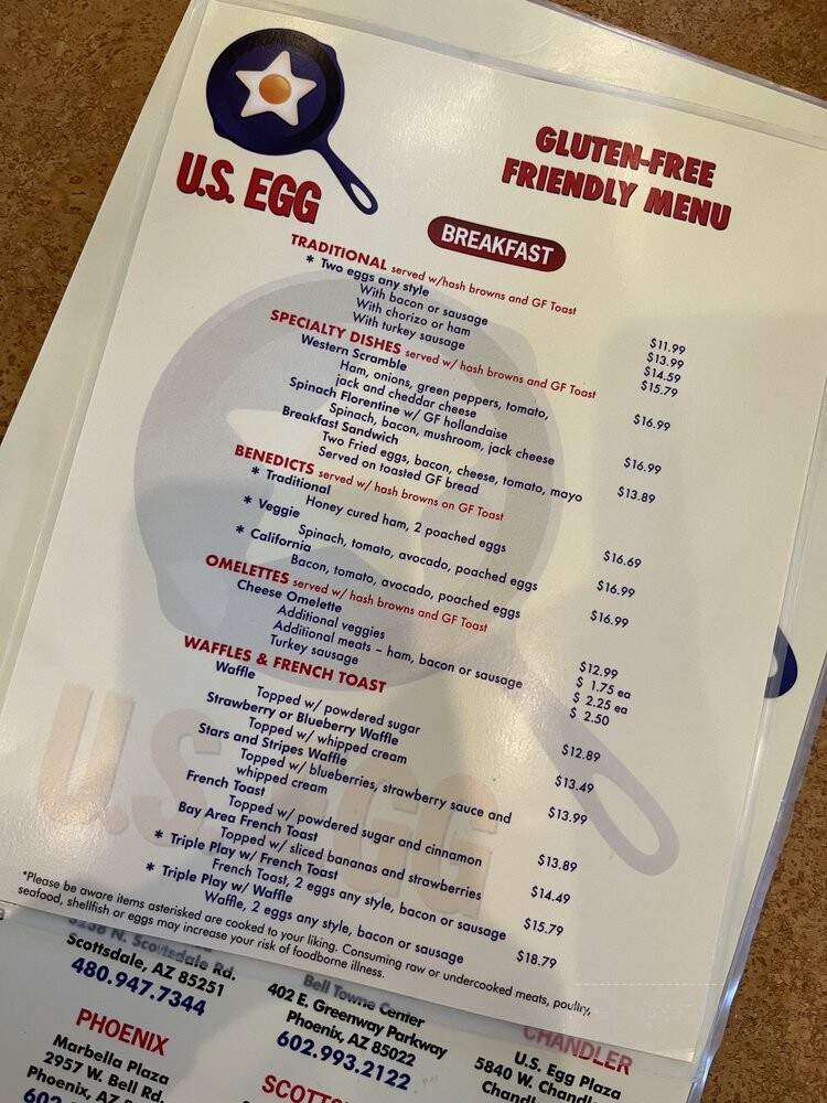 U.S. Egg - Scottsdale, AZ menu_pic