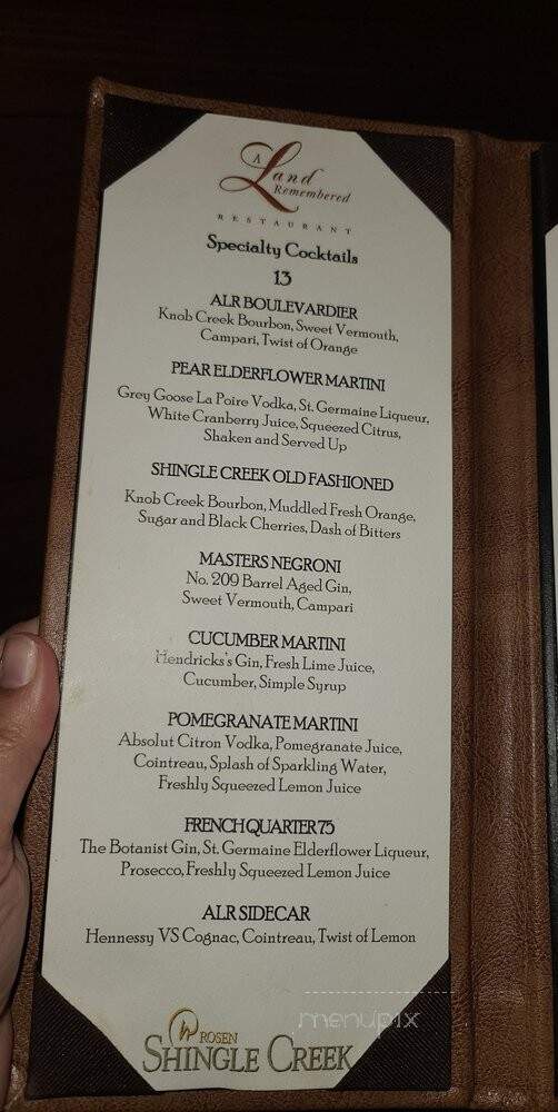 A Land Remembered - Orlando, FL menu_pic