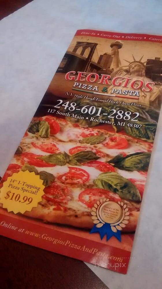 Georgio's Pizza & Pasta - Rochester, MI menu_pic