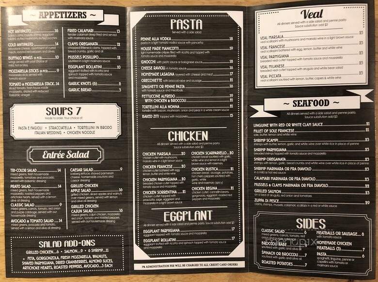 Pie Sano Restaurant - Carmel, NY menu_pic