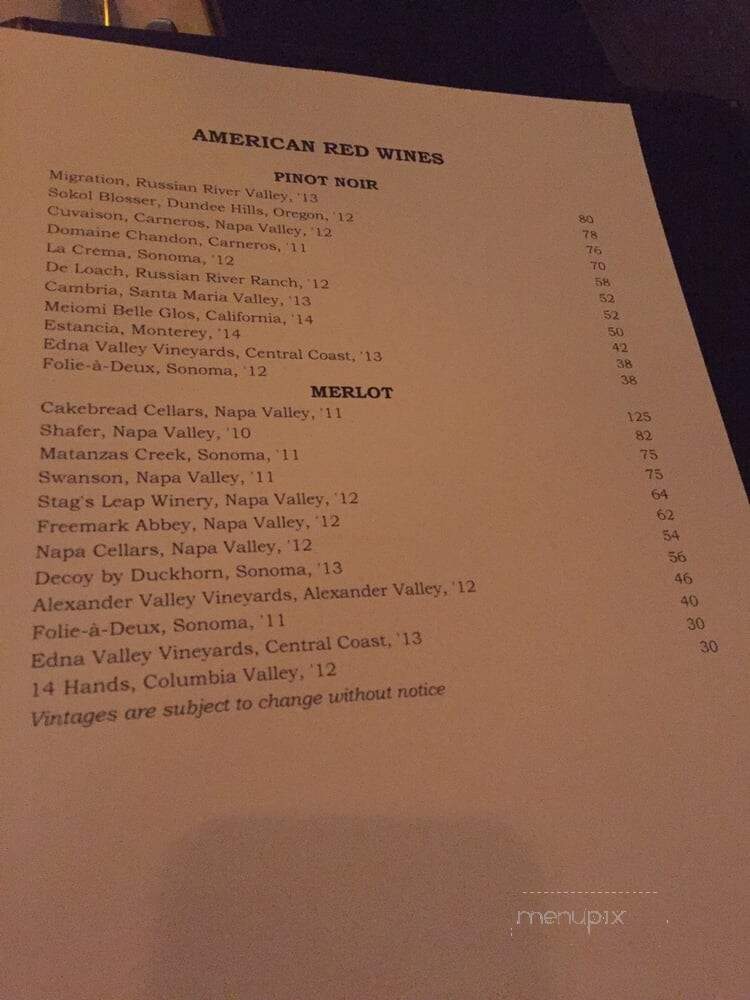 Shula's America's Steak House - Richmond, VA menu_pic