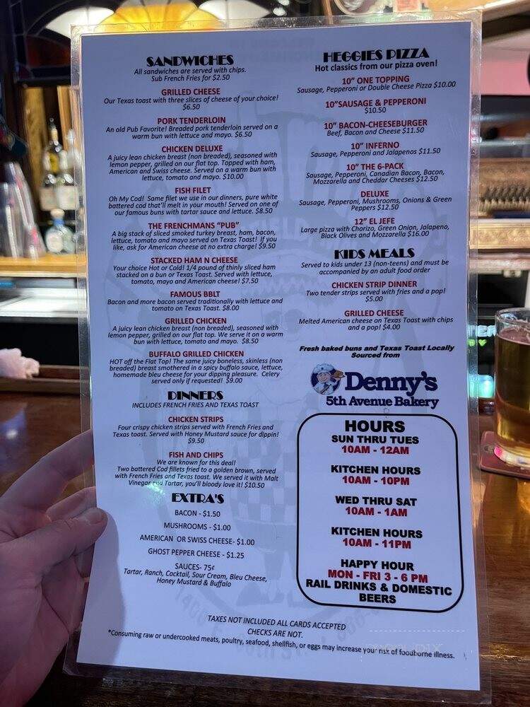 Frenchman's Pub - Richfield, MN menu_pic