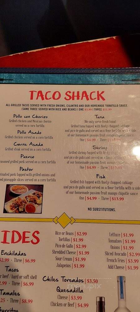 SideStreet Cantina - Virginia Beach, VA menu_pic