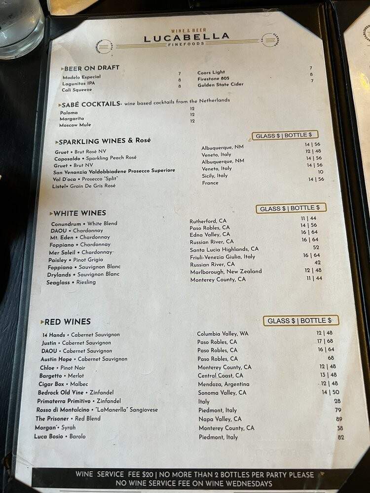 LucaBella Fine Foods - Glendora, CA menu_pic
