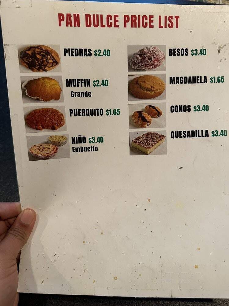 Casa Latina Bakery - Berkeley, CA menu_pic